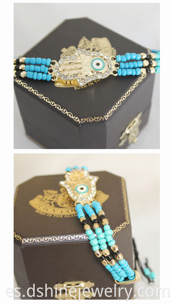 Hamsa Lucky Eye Charm Bracelet